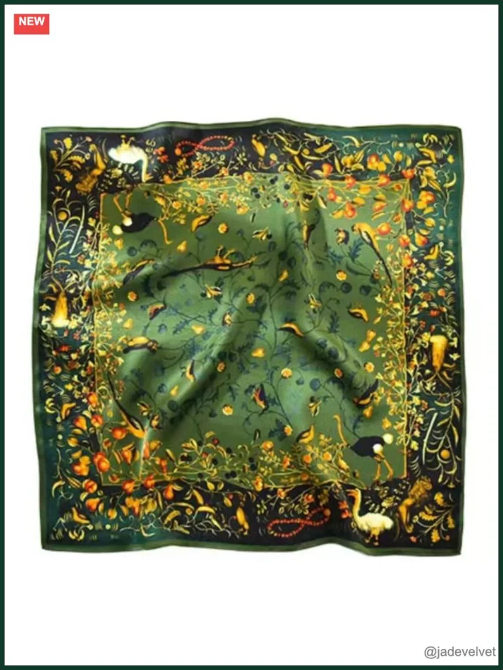 100% Mulberry Silk Square Scarf for Hair 25.6